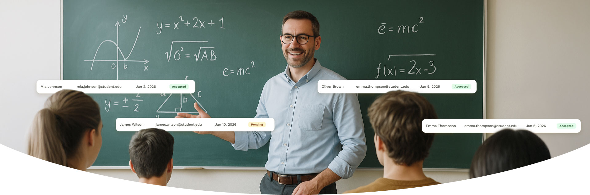 Educator teaching students in classroom